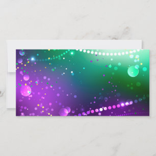 Carte Fond festif violet de Mardi Gras