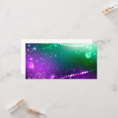 Carte Fond festif violet de Mardi Gras (Devant/Arrière en situation)