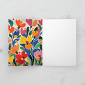 Carte Fond floral abstrait, vibrant, (Intérieur)