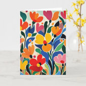 Carte Fond floral abstrait, vibrant, (Fleur jaune)