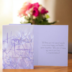 Carte Fond Floral Violet Poussiéreux Anniversaire