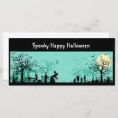 Carte Fond joyeux d'Halloween (Devant / Derrière)