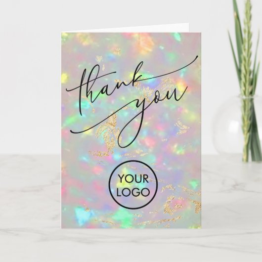 Carte fond opale merci (Devant)