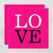 Carte Fond Rose Amour Mariage (Devant / Derrière)