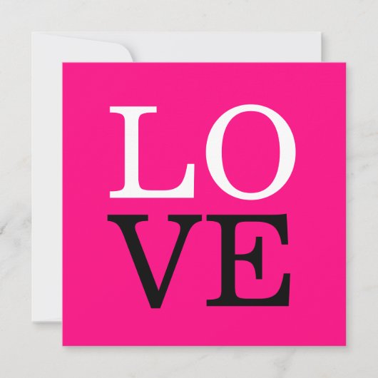 Carte Fond Rose Amour Mariage (Devant)