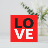 Carte Fond rouge unique pour l'amour romantique (Debout devant)