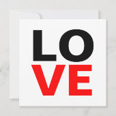 Carte Fond rouge unique pour l'amour romantique (Dos)