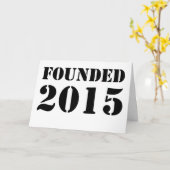 Carte Fondée en 2015 (Fleur jaune)