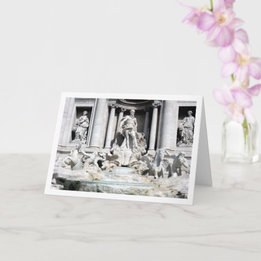 Carte Fontaine de Trevi, Rome, Italie (Orchidée)