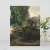 Carte Fontaine du Lion à Rome (par H.A. Brendekilde) (Debout devant)