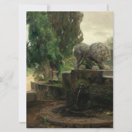 Carte Fontaine du Lion à Rome (par H.A. Brendekilde) (Devant)