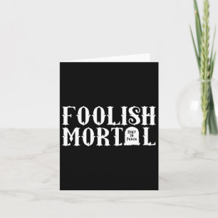 Carte Foolly Mortal Lazy Halloween amusant