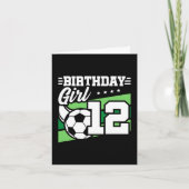 Carte Football 12 ans 12e anniversaire fille (Devant)