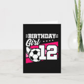 Carte Football 12 ans 12e anniversaire fille (Devant)