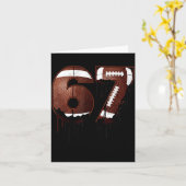 Carte Football 67 Six Seven Funny Gen Alpha Meme Drip  (Fleur jaune)