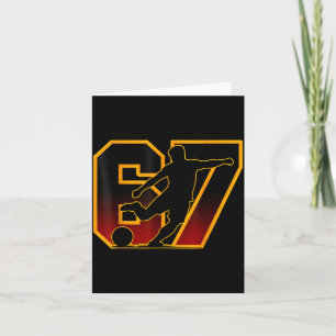 Carte Football 67 Six Seven Mème Génération Alpha Vibrat