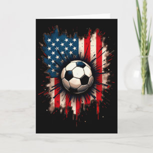 Carte Football à drapeau américain patriotique 