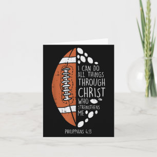 Carte Football américain Je peux faire des choses Bible