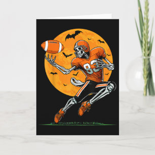 Carte Football Américain Squelette Garçons Halloween Foo