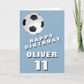 Carte Football Ball Bleu Joyeux anniversaire (Devant)
