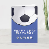 Carte Football Ball Blue Boy Joyeux anniversaire (Devant)
