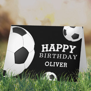 Carte Football Balls Sports Joyeux Enfants d'Anniversair