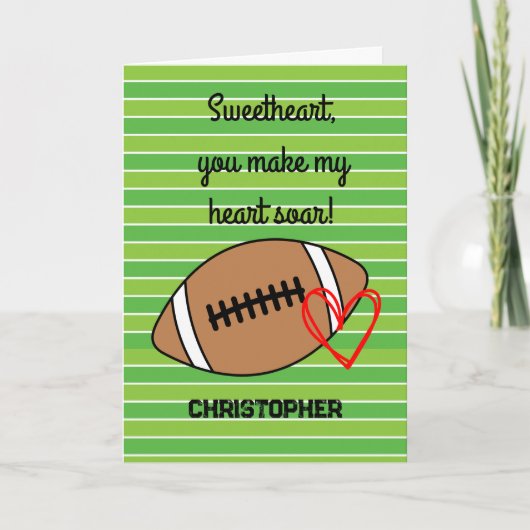 Carte Football Boyfriend Anniversaire (Devant)