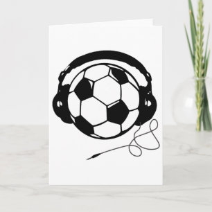 Carte Football Byll Avec Écouteurs Drôle