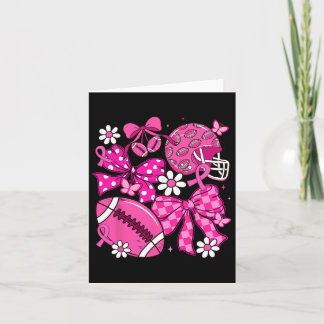 Carte Football Cancer du sein Sensibilisation Preppy Coq