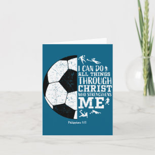 Carte Football chrétien Verset biblique de foi