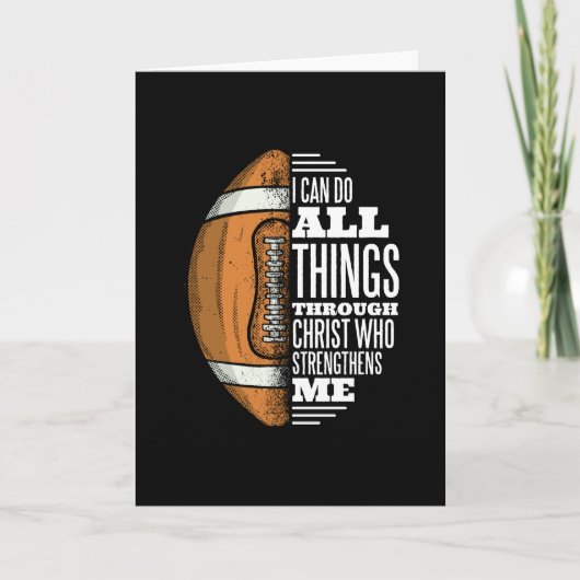 Carte Football Christ Force Foi Jésus (Devant)