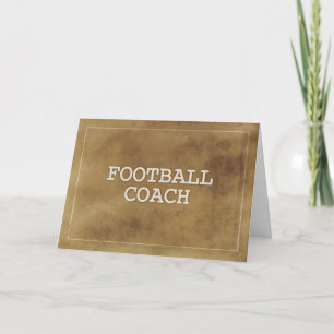 Carte Football Coach Merci Définition Simple Brown