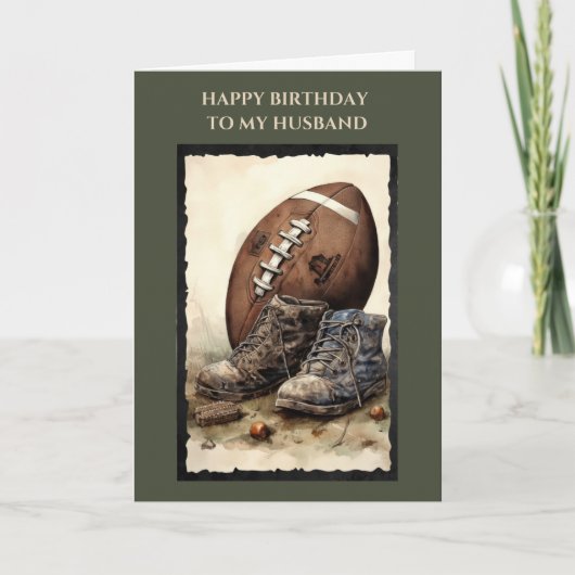 Carte Football d'automne Joyeux anniversaire mari (Devant)