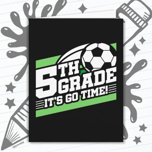 Carte Football de 5e année Premier jour Retour à l'école