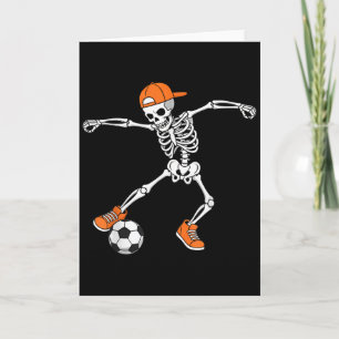 Carte Football de squelette de soccer d'Halloween Tour o