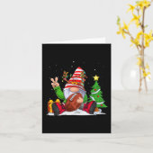 Carte Football d'hiver Gnome Noël pour les garçons (Fleur jaune)