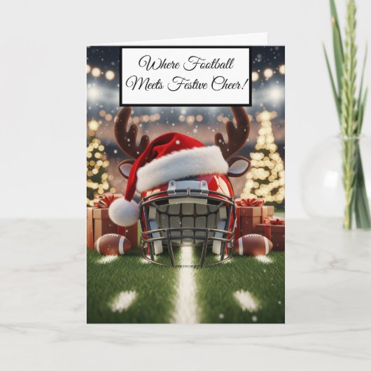 Carte Football Festif - Touchdown Holiday Salutation (Devant)