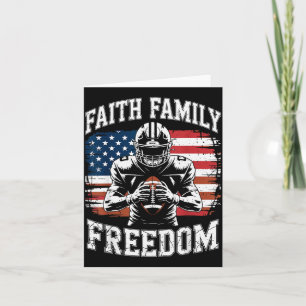 Carte Football Foi Famille Dom Patriotique Chrétien Pied