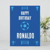 Carte Football Football Anniversaire bannière (Debout devant)