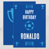 Carte Football Football Anniversaire bannière (Devant / Derrière)