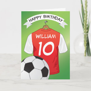 Carte Football Football Chemise Rouge Sports Personnalis