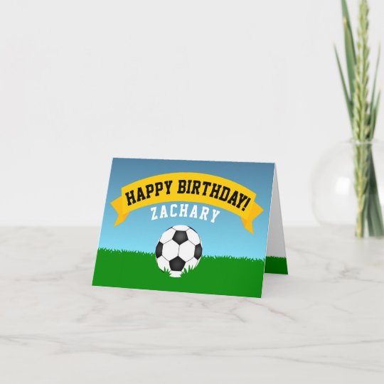 Carte Football Joyeux Anniversaire Zazzle Be