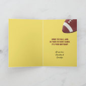 Carte Football Look Ajouter votre nom et année Anniversa (Intérieur)
