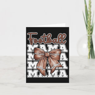 Carte Football Mama Coquette Bow Sport Maman Mère Jour G