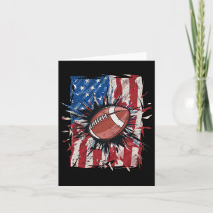 Carte Football Patriotique 4 Juillet Hommes États-Unis D
