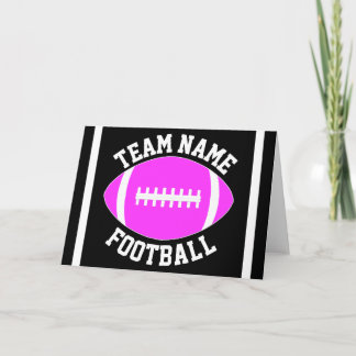 Carte Football rose Personnalisé Nom de l'équipe / Parti