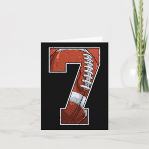 Carte Football Septième 7ème anniversaire garçon 7 ans O