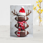 Carte Football Snowman Christmas Card (Fleur jaune)