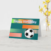 Carte Football Soccer anniversaire (Fleur jaune)
