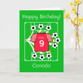 Carte Football Star Canada (Fleur jaune)